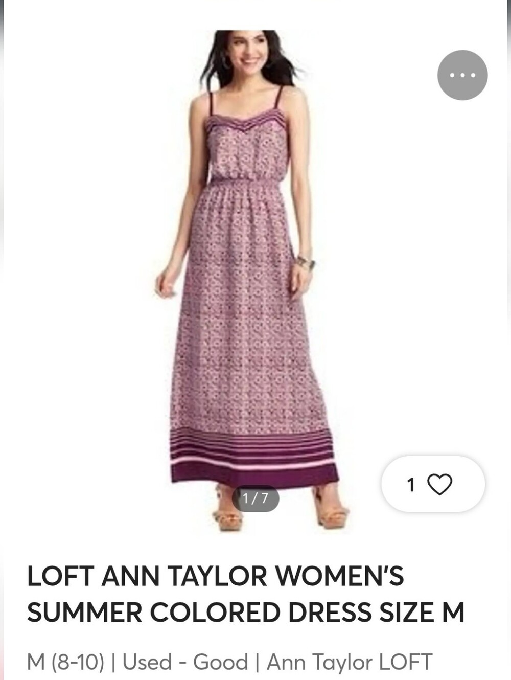 LOFT ANN TAYLOR WOMEN'S SUMMER COLORED DRESS